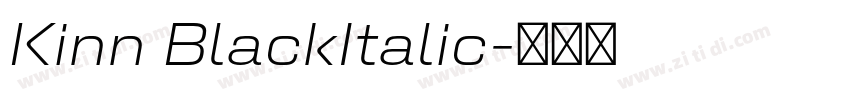 Kinn BlackItalic字体转换